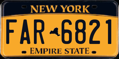NY license plate FAR6821