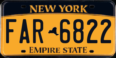 NY license plate FAR6822