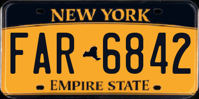 NY license plate FAR6842