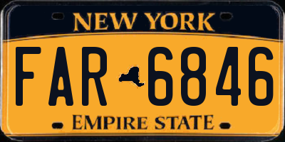 NY license plate FAR6846