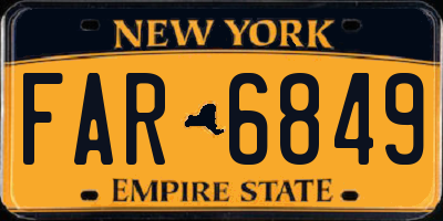 NY license plate FAR6849