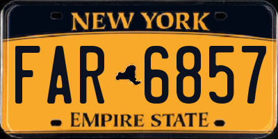 NY license plate FAR6857