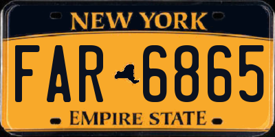 NY license plate FAR6865