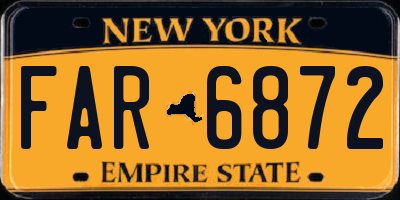 NY license plate FAR6872