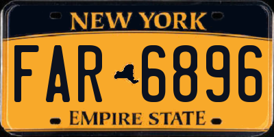 NY license plate FAR6896
