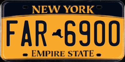 NY license plate FAR6900