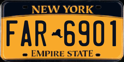 NY license plate FAR6901