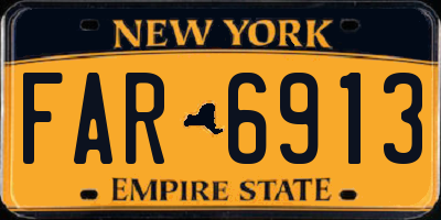 NY license plate FAR6913