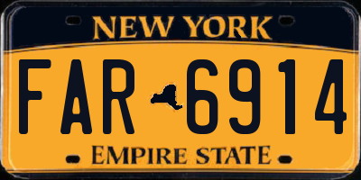 NY license plate FAR6914
