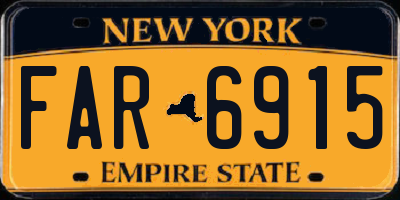 NY license plate FAR6915