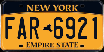 NY license plate FAR6921