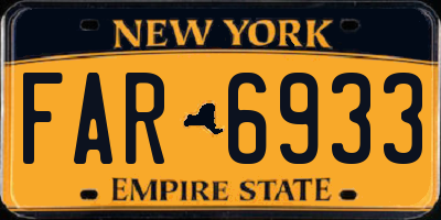 NY license plate FAR6933