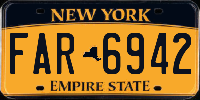 NY license plate FAR6942