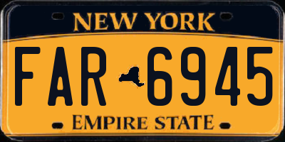 NY license plate FAR6945