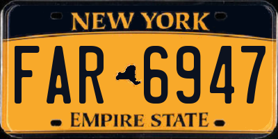 NY license plate FAR6947