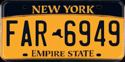 NY license plate FAR6949