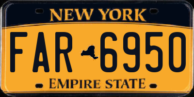 NY license plate FAR6950