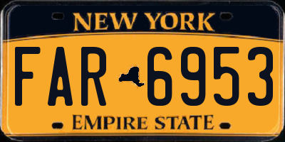 NY license plate FAR6953
