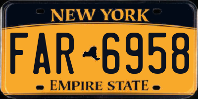 NY license plate FAR6958