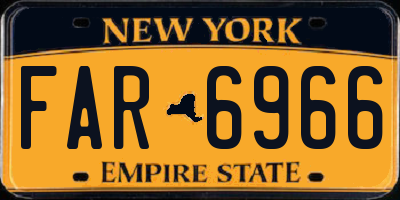 NY license plate FAR6966