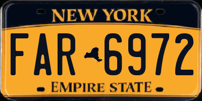 NY license plate FAR6972