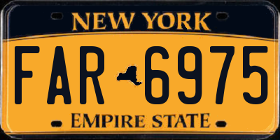 NY license plate FAR6975