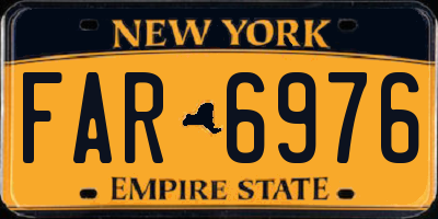 NY license plate FAR6976