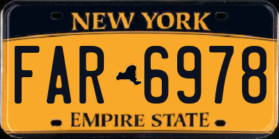NY license plate FAR6978