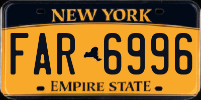 NY license plate FAR6996