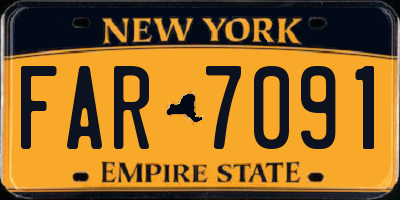 NY license plate FAR7091