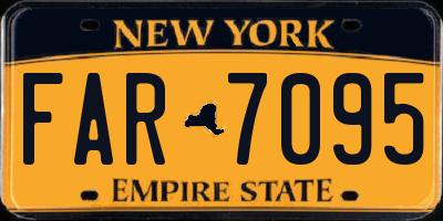 NY license plate FAR7095