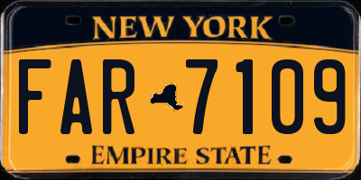 NY license plate FAR7109