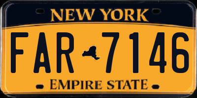 NY license plate FAR7146