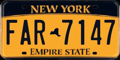 NY license plate FAR7147