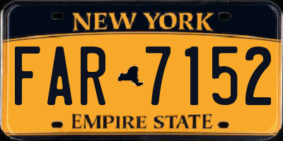 NY license plate FAR7152