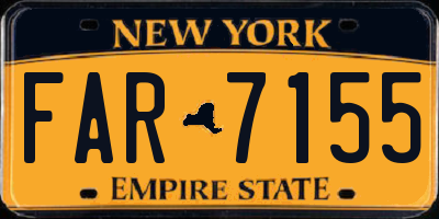 NY license plate FAR7155