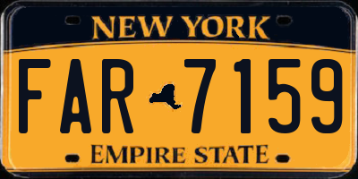 NY license plate FAR7159