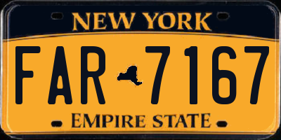 NY license plate FAR7167