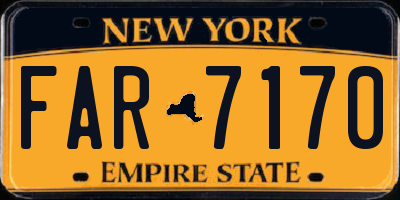 NY license plate FAR7170