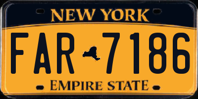 NY license plate FAR7186