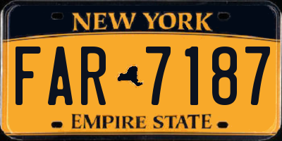 NY license plate FAR7187