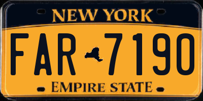 NY license plate FAR7190