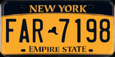 NY license plate FAR7198
