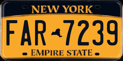 NY license plate FAR7239