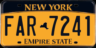 NY license plate FAR7241