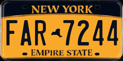 NY license plate FAR7244