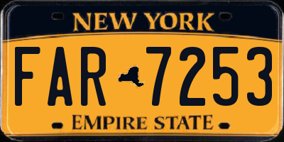 NY license plate FAR7253