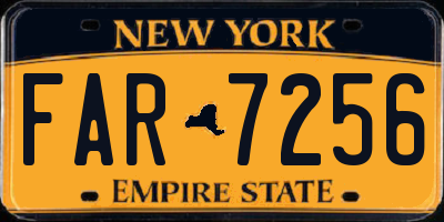 NY license plate FAR7256