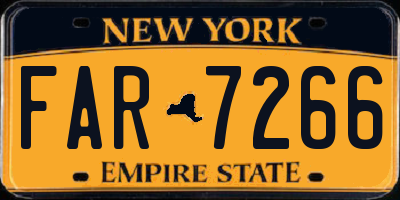 NY license plate FAR7266
