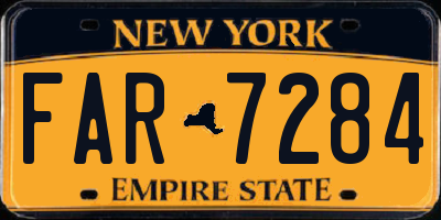 NY license plate FAR7284